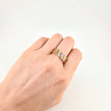 Anillo Cubano cuadrado 4.25g / T10 3/4 Oro Amarillo 18K
