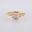 Anillo Halo circular 1.7g / T6 Oro Amarillo 18K