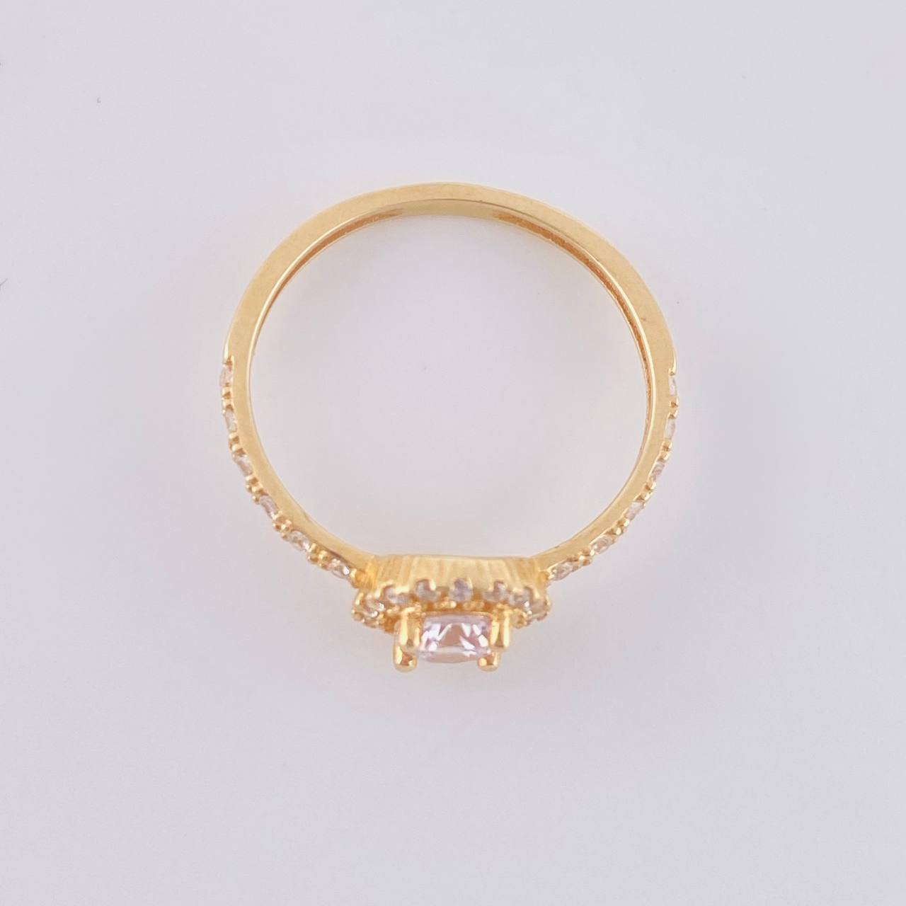 Anillo Halo circular 1.7g / T6 Oro Amarillo 18K