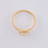 Anillo Halo circular 1.7g / T6 Oro Amarillo 18K