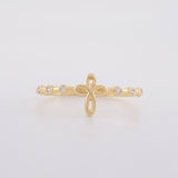 Anillo Silueta cruz 1.3g / T7 Oro Amarillo 18K
