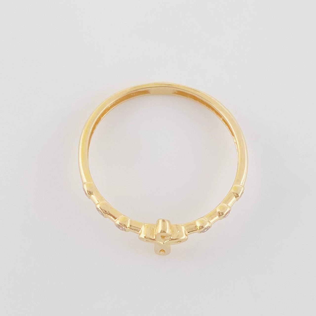 Anillo Silueta cruz 1.3g / T7 Oro Amarillo 18K