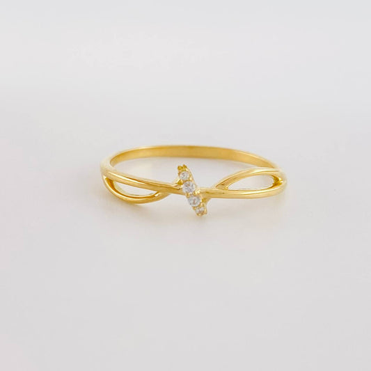 Anillo Infinito entrelazado 1.25g / T6 1/2 Oro Amarillo 18K