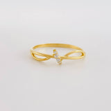 Anillo Infinito entrelazado 1.25g / T6 1/2 Oro Amarillo 18K