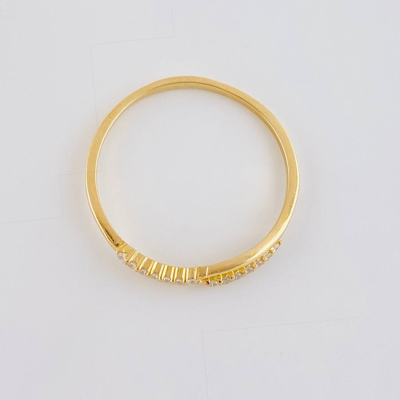 Anillo Lineas curved 1.25g / T7 1/4 Oro Amarillo 18K