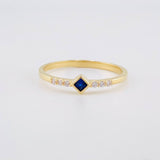Anillo Rombo tupido 1.3g / T5 3/4 Oro Amarillo 18K