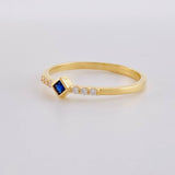 Anillo Rombo tupido 1.3g / T5 3/4 Oro Amarillo 18K