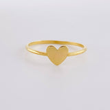 Anillo Corazon liso 0.95g / T6 Oro Amarillo 18K