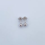 Topos Bola 0.55gr / 4mm Lisa Oro Blanco 18K &