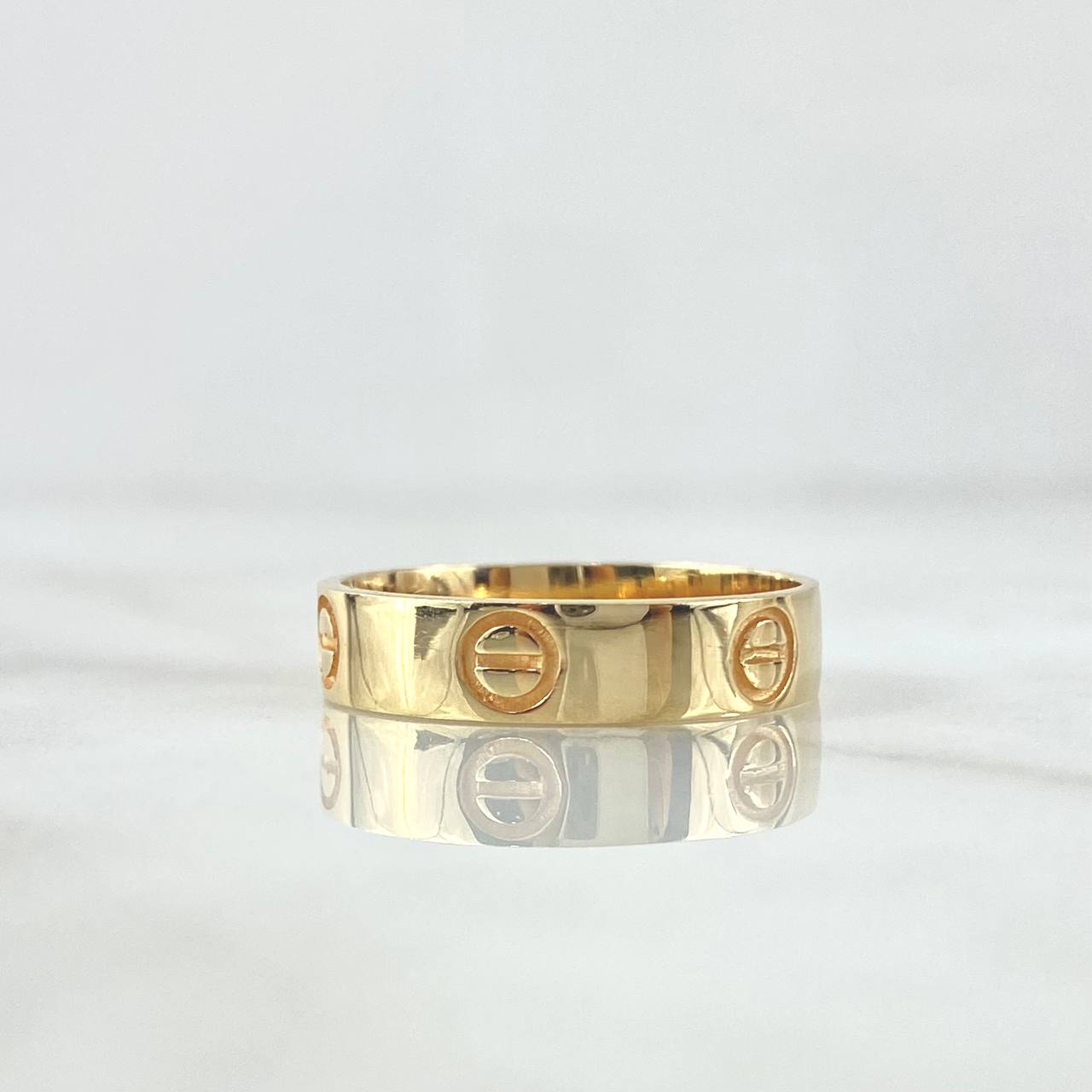 Anillo Tornillo 3.75gr / T8 3/4 / Oro Amarillo 18K *