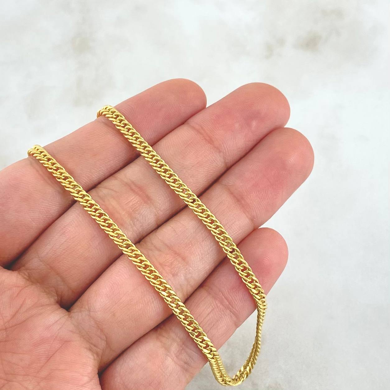 Cadena Cubana Recticulada 7.1gr / 60cm-2.9mm Oro Amarillo +3 18K *