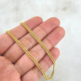 Cadena Cubana Recticulada 7.1gr / 60cm-2.9mm Oro Amarillo +3 18K *