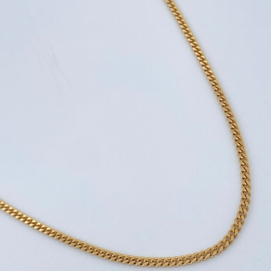Cadena Cubana 6.9gr / 60.3cm / Oro Amarillo +1 18K +