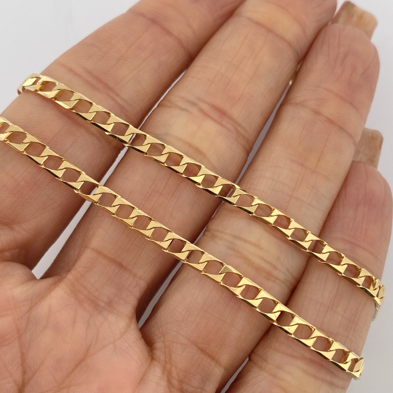 Cadena Panzer 13.8gr / 60cm / Oro Amarillo +1 18K +