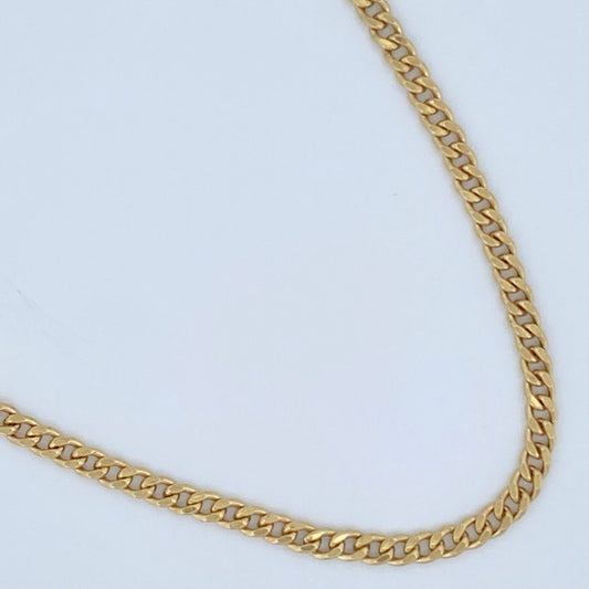 Cadena Cubana 10.5gr / 60cm / Oro Amarillo +1 18K +