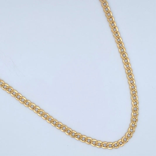 Cadena Cubana 5.3gr / 60cm / Oro Amarillo +1 18K +