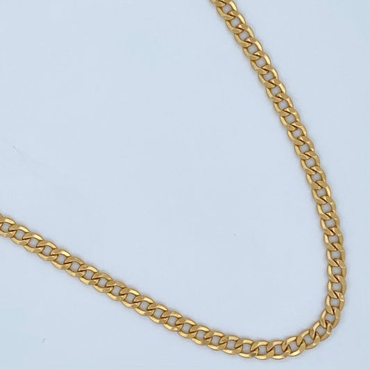 Cadena Cubana 7.05gr / 60cm / Oro Amarillo +1 18K +