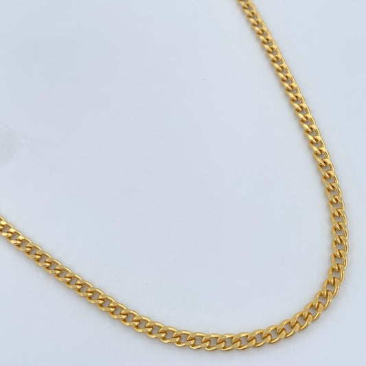 Cadena Cubana 7.55gr / 60cm / Oro Amarillo +1 18K +