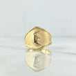 Anillo Sello Cara Luna 1.9gr / T7 / Mate Oro Amarillo 18K *