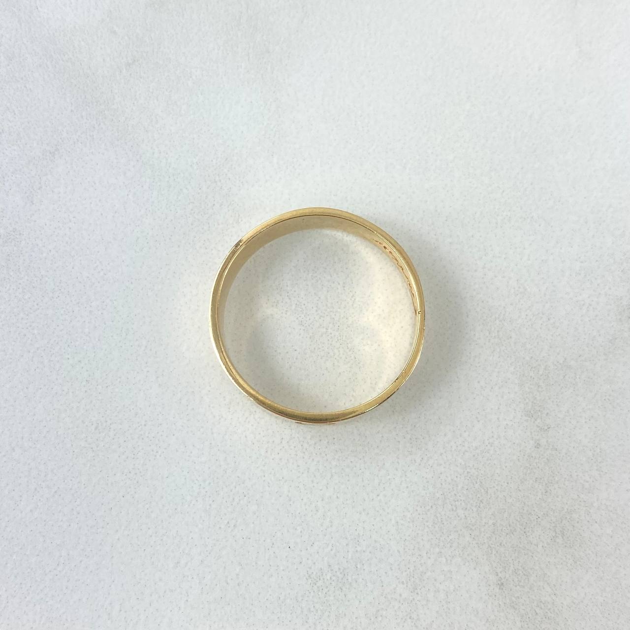 Anillo Tornillo 3.75gr / T8 3/4 / Oro Amarillo 18K *
