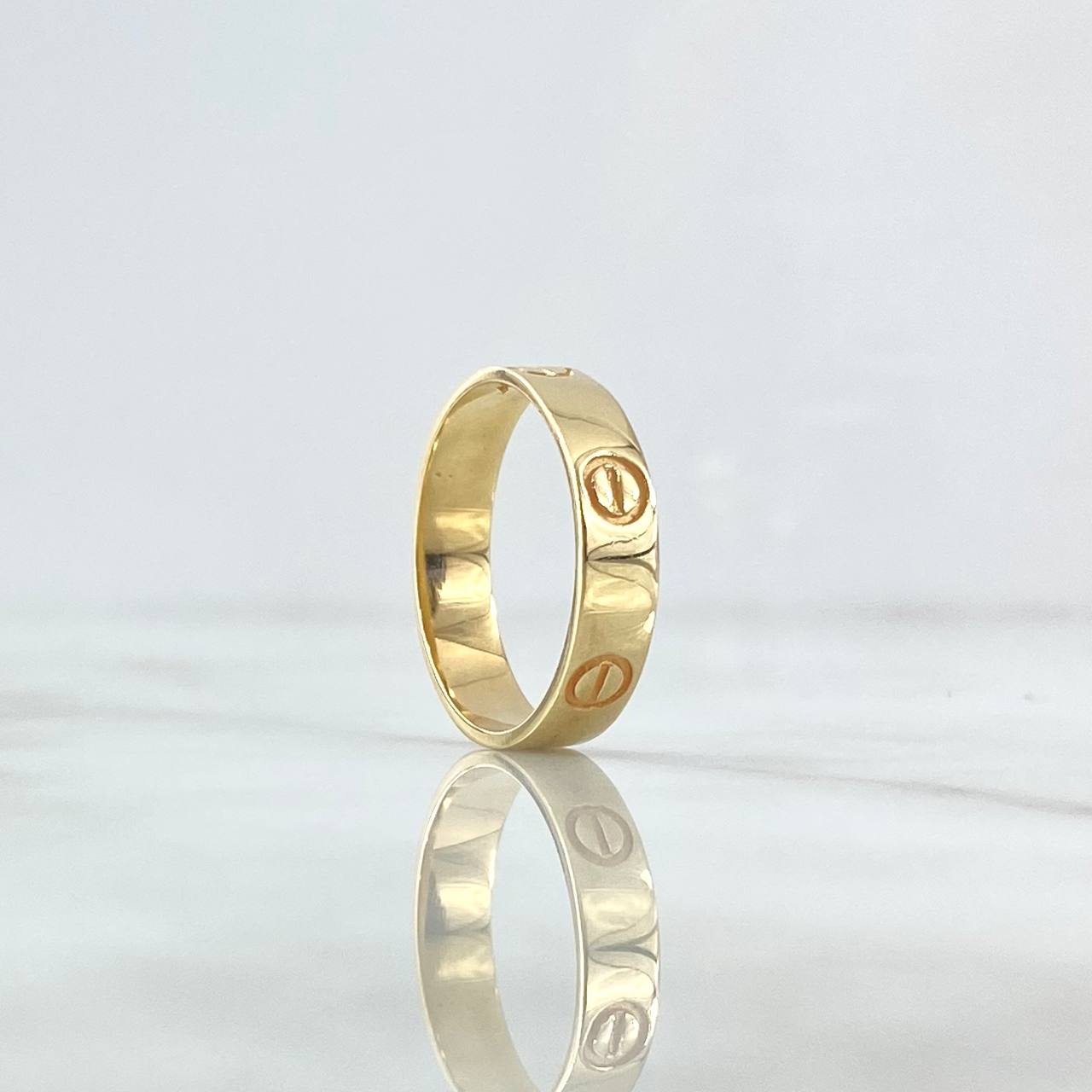 Anillo Tornillo 3.75gr / T8 3/4 / Oro Amarillo 18K *