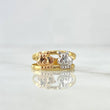 Anillo Hipopotamos - Doble Línea 1.2gr / T4 1/2 / Tres Oros 18K *