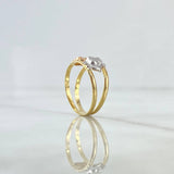 Anillo Hipopotamos - Doble Línea 1.2gr / T4 1/2 / Tres Oros 18K *