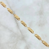 Pulso Rustico Tribal 2.45gr / 20cm / Oro Amarillo 18K
