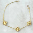 Pulso Aro Seguido Trébol VCyA Gradual 4.4gr / 15cm-18.5cm / 1.8mm Diamantado Punteado Oro Amarillo Nac.Esp. 18K