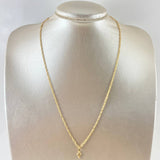 Set Cadena Singapur 1.15gr / 50cm / 1.7mm + Dije Cruz Lisa 0.25gr / 1.5cm Oro Amarillo Oro Amarillo 18K (Oferta)