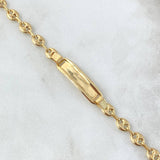 Pulso Bebé GC 2.85gr / 16cm / 4.8mm Placa Rectangular Borde Liso Oro Amarillo 18K