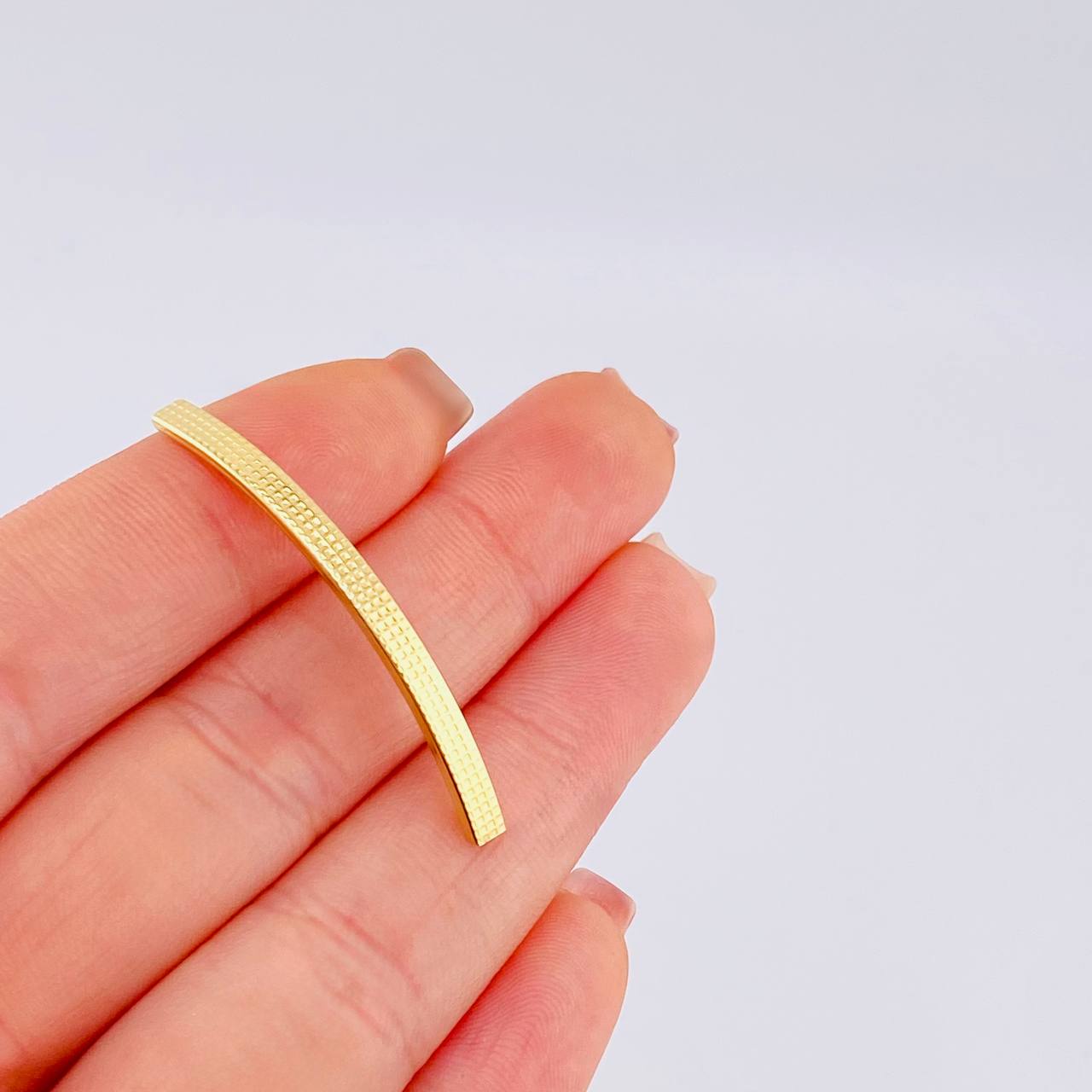 Herraje Tubular 0.4 g / 4 cm Oro Amarillo 18K
