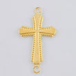 Herraje Cruz Bordeada 0.75 g / 3 cm Oro Amarillo 18K