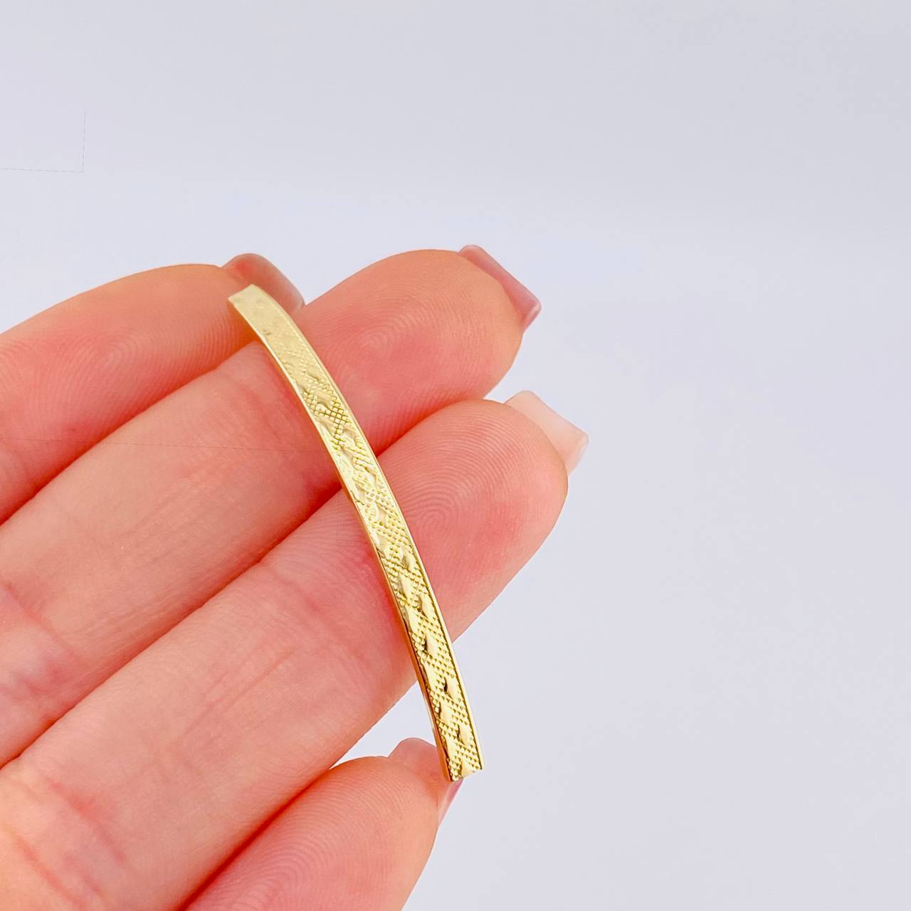 Herraje Tubular Rombo 0.4 g / 4.4 cm Oro Amarillo 18K