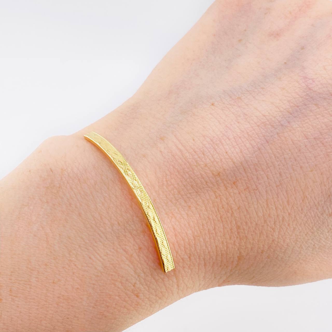 Herraje Tubular Rombo 0.4 g / 4.4 cm Oro Amarillo 18K
