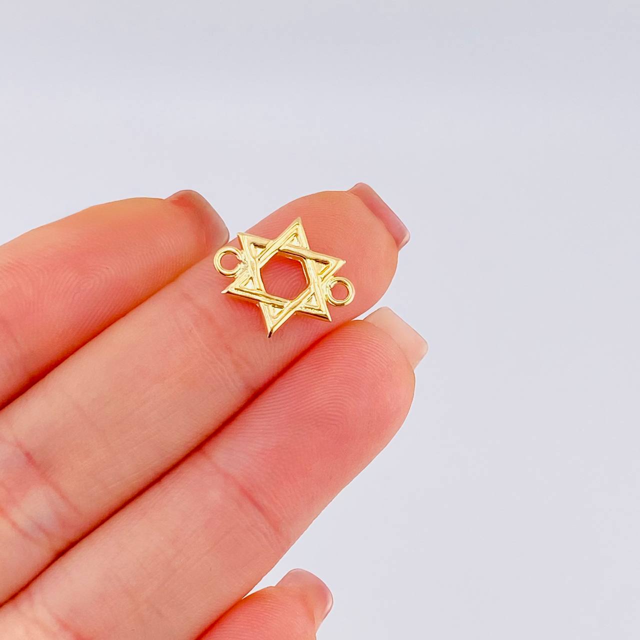 Herraje Estrella De David 0.6 g / 1.6 cm Oro Amarillo 18K