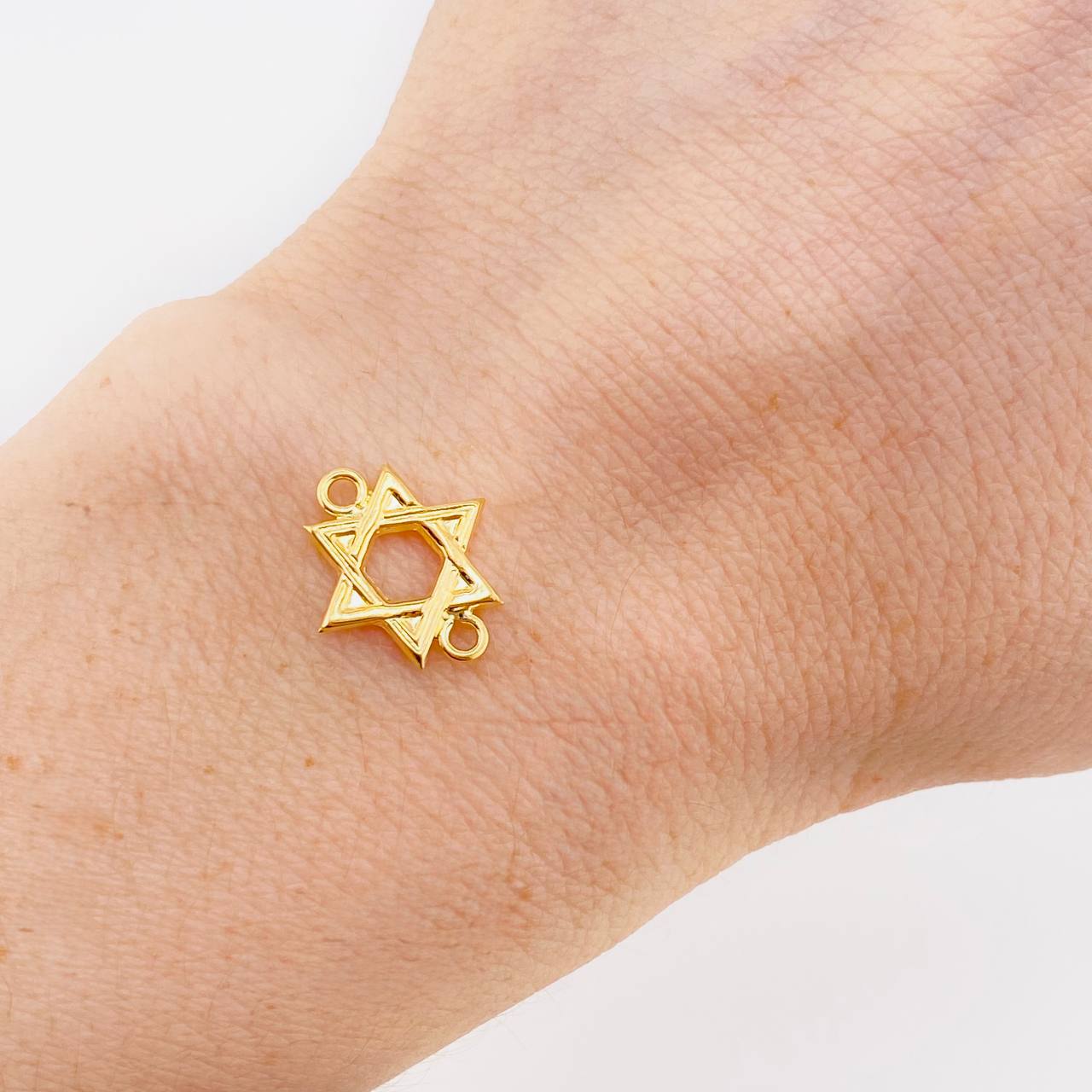 Herraje Estrella De David 0.6 g / 1.6 cm Oro Amarillo 18K