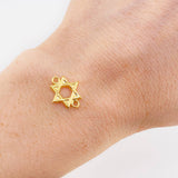 Herraje Estrella De David 0.6 g / 1.6 cm Oro Amarillo 18K