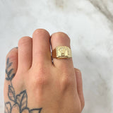 Anillo Corona Radial 2.6gr / T9 1/4 / Oro 18K ©