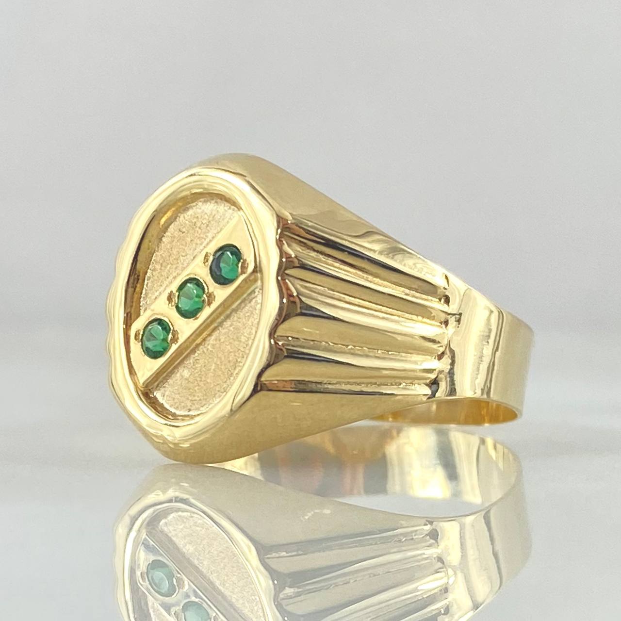 Anillo Sello Trinity 2.5gr / T10 / Oro 18K *
