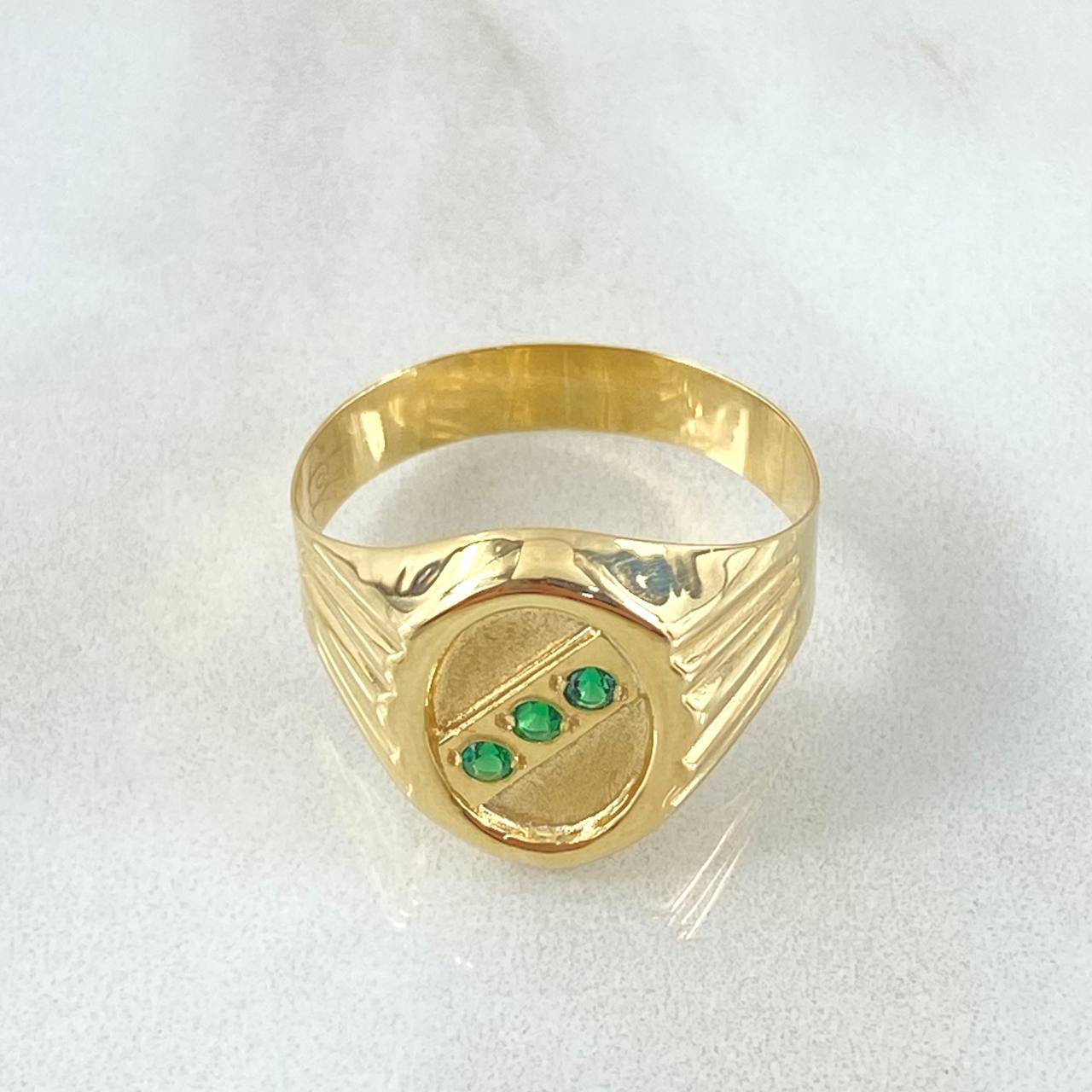Anillo Sello Trinity 2.5gr / T10 / Oro 18K *