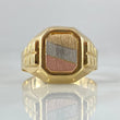 Anillo Sello Cuadrado 4.6gr / T8 1/4 / Tres Oros 18K