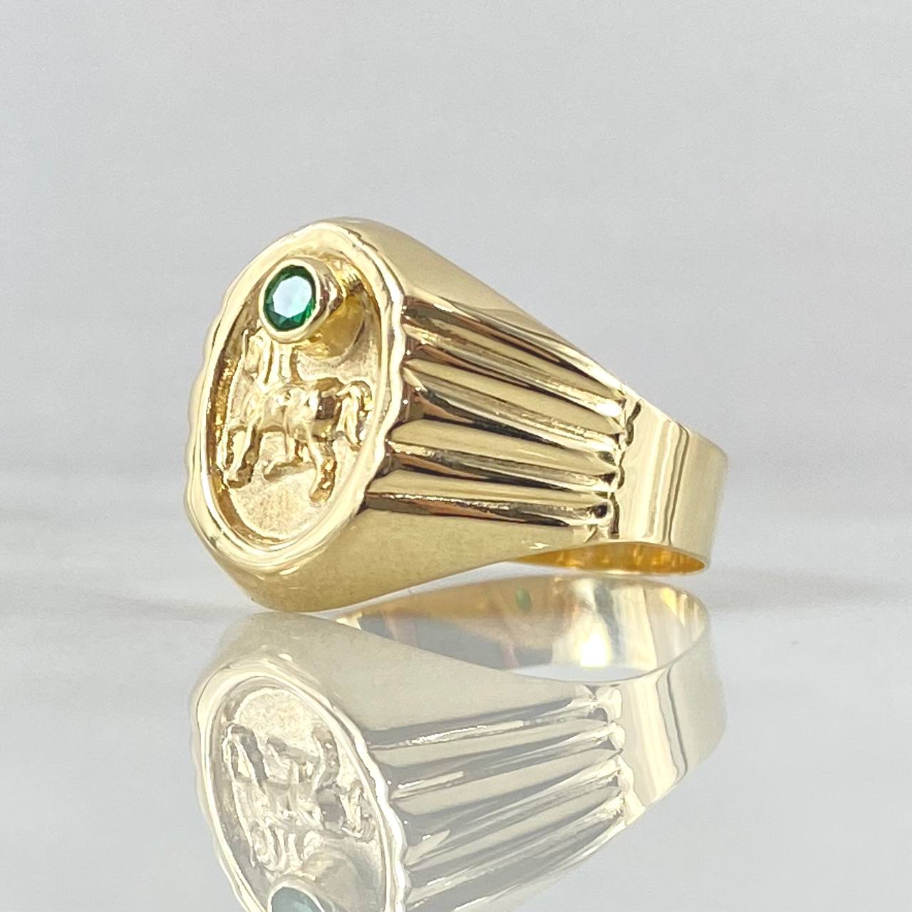 Anillo Sello Caballo 2.55gr / T8 3/4 / Oro 18K *