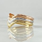 Anillo Tres Lineas 1.75gr / T7 / Tres Oros 18K *