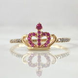 Anillo Corona 1.5gr / T7 1/2 / Oro 18K -