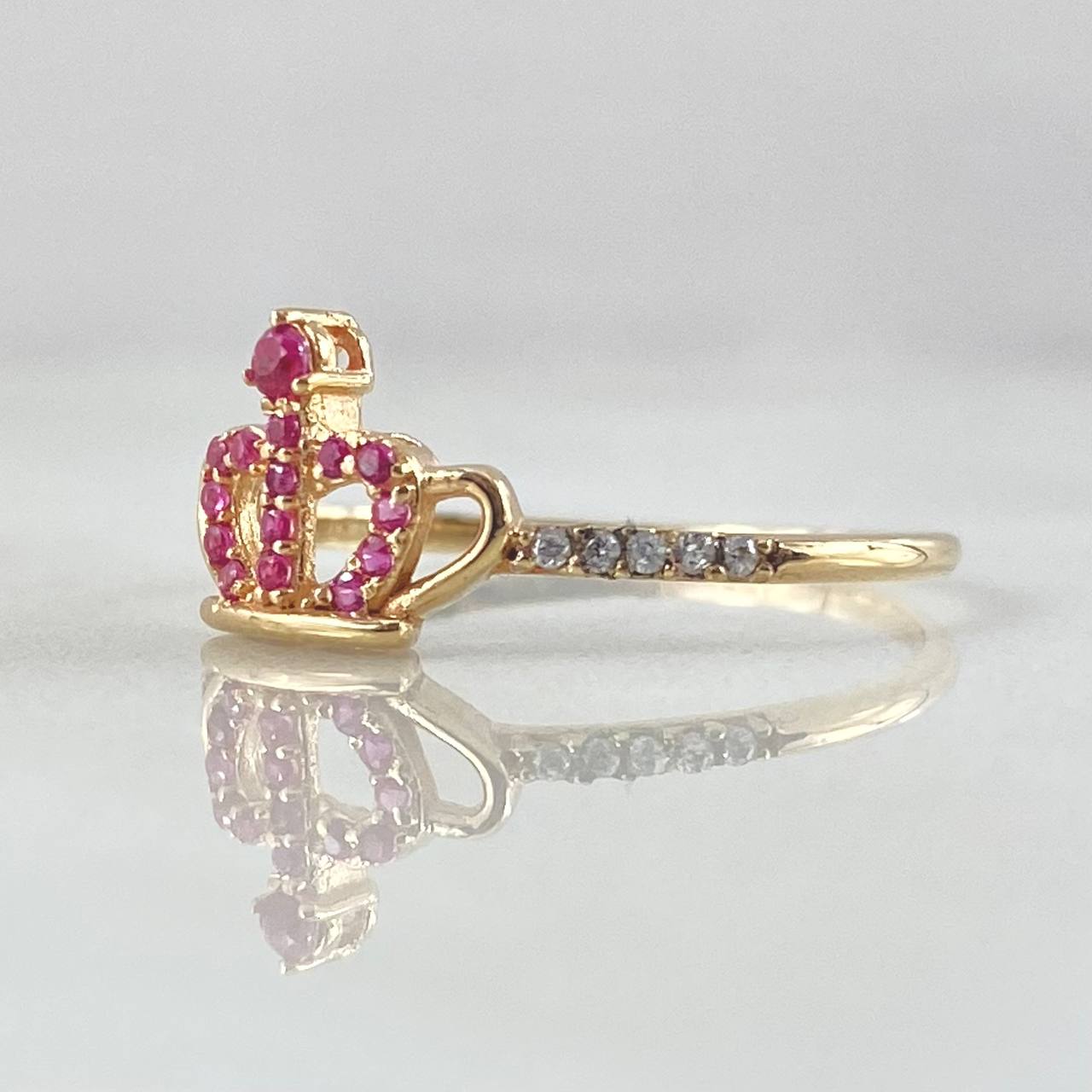 Anillo Corona 1.5gr / T7 1/2 / Oro 18K -