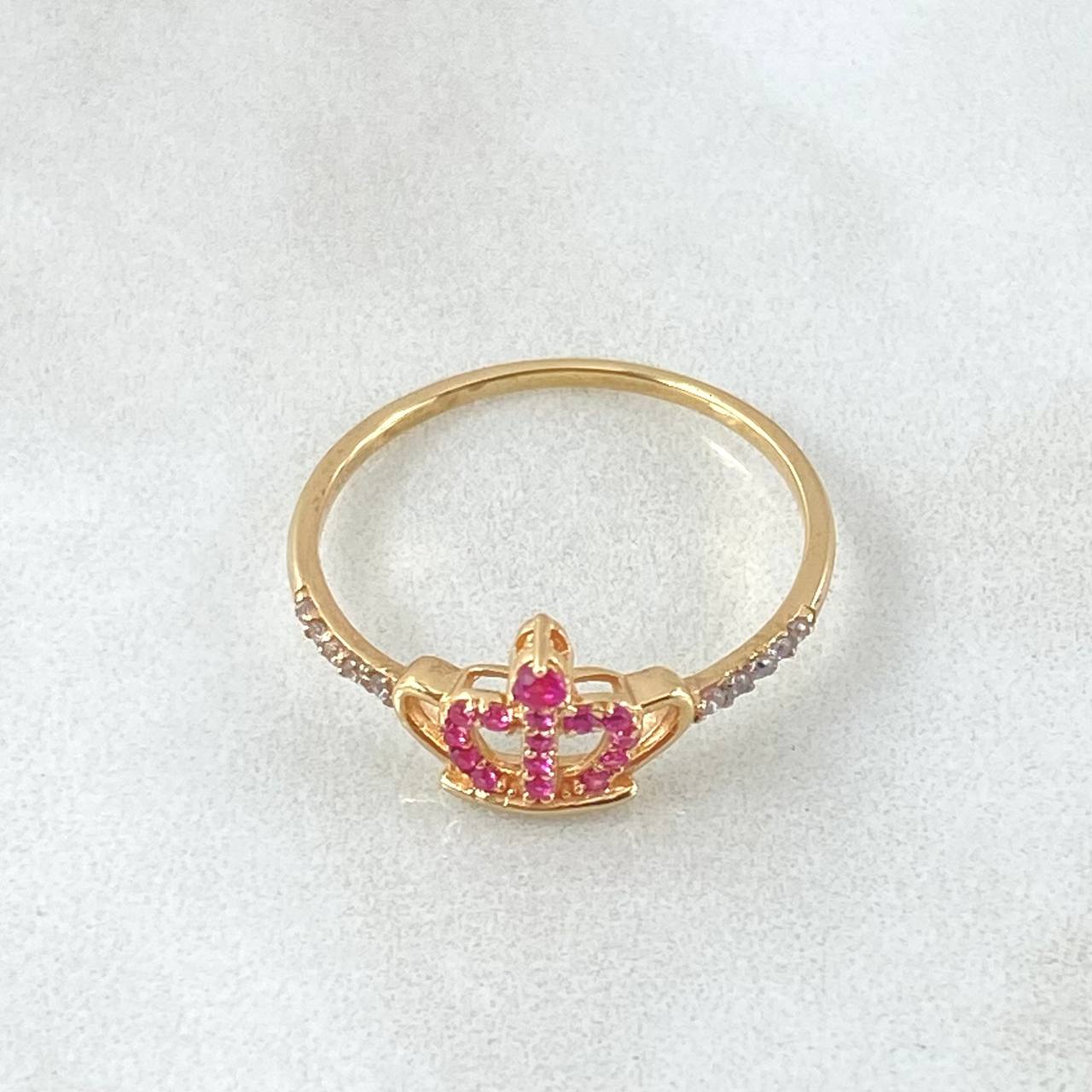 Anillo Corona 1.5gr / T7 1/2 / Oro 18K -