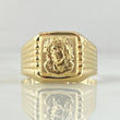 Anillo Rostro de Cristo 1.9gr / T8 1/2 / Oro Amarillo 18K