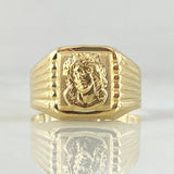 Anillo Rostro de Cristo 1.9gr / T8 1/2 / Oro Amarillo 18K