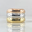 Anillo Trio Carriles Abultados 2.4gr / T6 1/4 / Tres Oros 18K